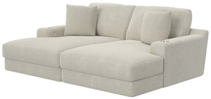 Cozy - 2 Piece Double Wide Chaise With USB Charging Ports