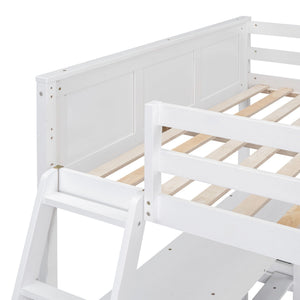 Full Over Full Bunk Bed With Desk