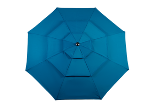 Aluminium 10ft 3 Tier Auto-Tilt Outdoor Patio Umbrella - Dark Blue