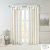 Twist tab lined window curtain panel white 50x84"