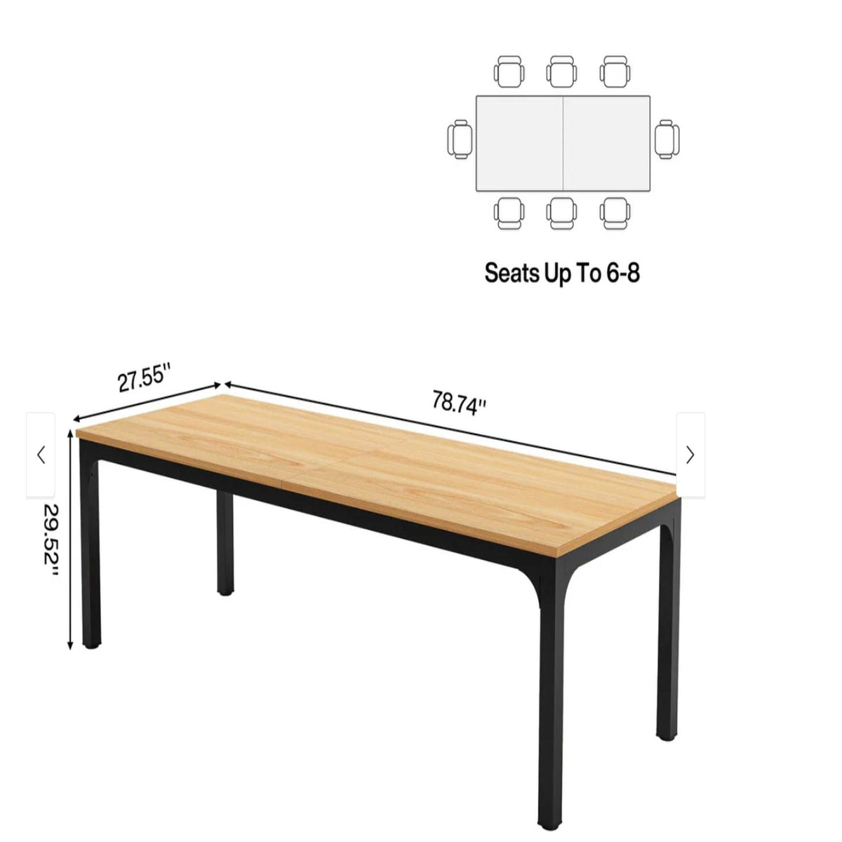 Rectangle Dining Table For 6 - 8 People