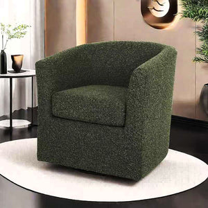 Melodize Swivel Club Chair With Barrel Shape Design