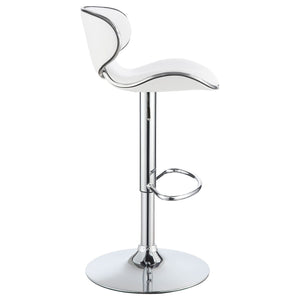 Edenton - Upholstered Adjustable Bar Stool (Set of 2) - White