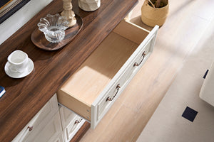 Farmhouse Style 6 Drawer Dresser Chest with Base Wooden Rustic Chest