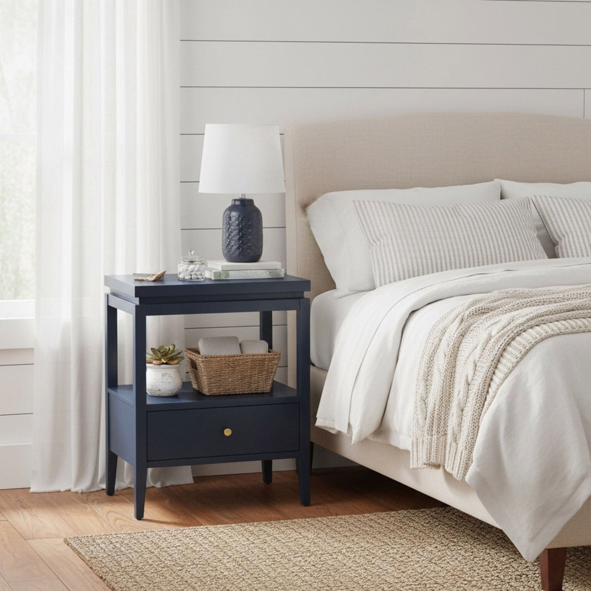Olana -1 Drawer Nightstand With Floating Top Design