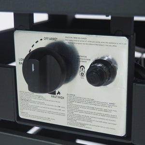 Rectangular Iron Fire Pit - 30,000 BTU - Tank Cover Inside