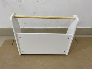 Kids Bookshelf with Wooden Handle - 2-Tier Front-Facing Toddler Bookcase