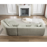 Modular Sofa Modern Minimalist Style Green Upholstered
