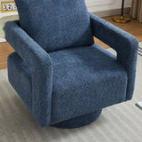 Stonewell Square Swivel Accent Chair with Open Back