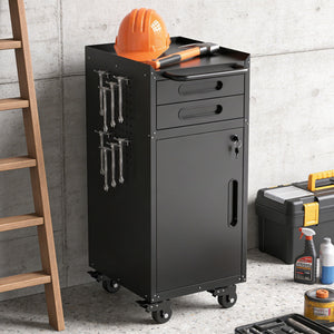 Rolling Tool Cabinet Heavy Duty Garage Storage With Lockable Doors