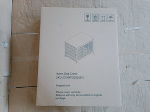 27.2" Dog Crate Furniture with Wheels for Small Dogs