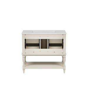 Bathroom Vanity Cabinet With Undermount Sink, 4 Drawer Set