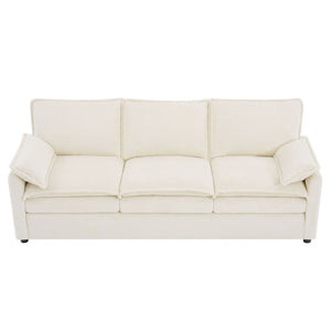 Modern 3 Seater Sofa With Side Storage Pockets For Living Room