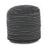 River Handcrafted Cylindrical Pouf in Water Resistant Fabric