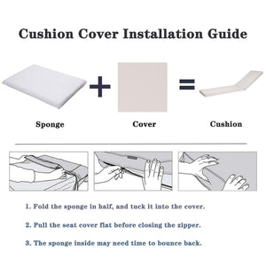 2 Pieces Set Outdoor Lounge Chair Cushion Replacement Patio Furniture Seat