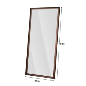 Vintage Full Length Mirror 70'x 31' Wall-Mounted with Faux Wooden Frame in Brown