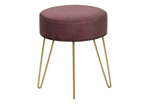 Ottoman Pouf with Round Metal Legs