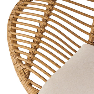 Cordella - Outdoor Woven Wicker Chairs With Cushions, (Set of 2)