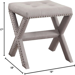 Upholstered Accent Bench With Nailhead Trim