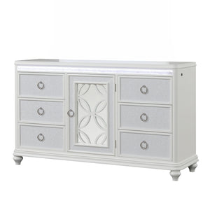 Abigale - 6 Drawer Dresser With LED (Includes Dresser Only, Mirror Not Included) - White
