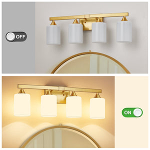 4-Light Brushed Bathroom Vanity Wall Light