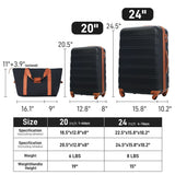 Hardshell Luggage Sets 2 Pieces with Bag Spinner Suitcase and TSA Lock