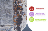 NAAR MARFI Collection Abstract Non-Shedding and Stain Resistant Area Rug