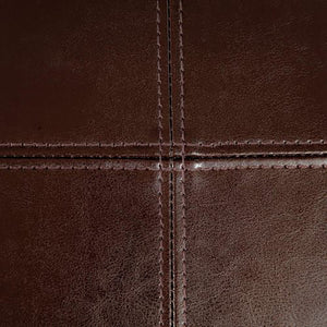 Bonded Leather Upholstered Dining Chair With Solid Wood Legs (Set of 2) - Chocolate