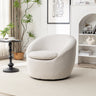 Winnie Modern Teddy Fabric Swivel Barrel Chair