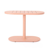 Outdoor Metal Seating Set with Coffee Table and 2 Chairs, Pink
