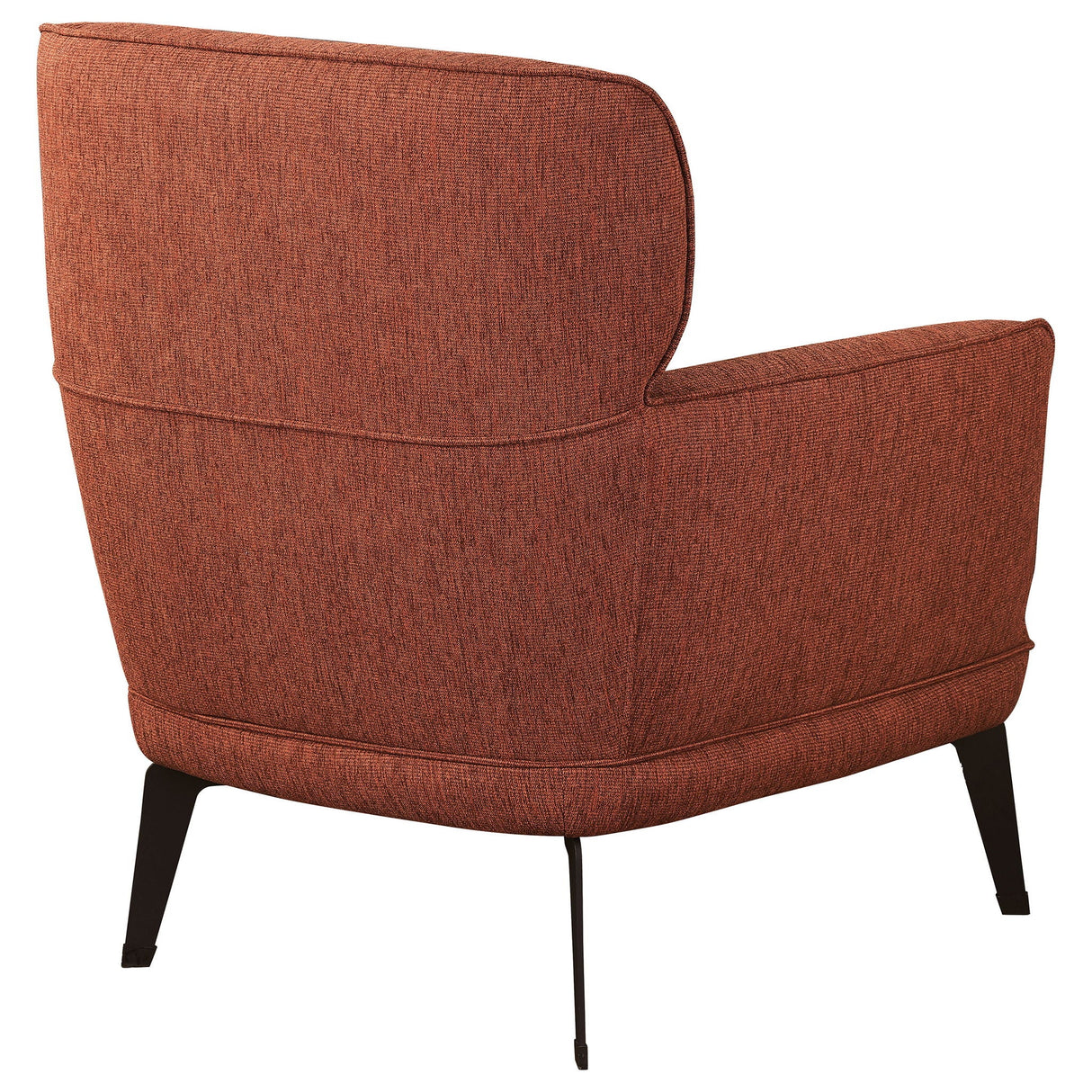 Andrea Upholstered Crescent Arm Accent Chair Orange