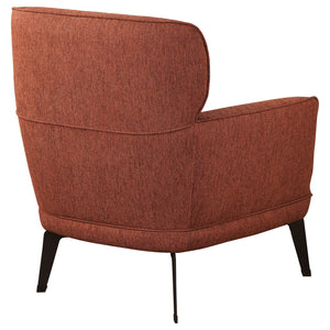 Andrea Upholstered Crescent Arm Accent Chair Orange