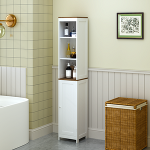 Tall Bathroom Storage Cabinet with Reversible Door