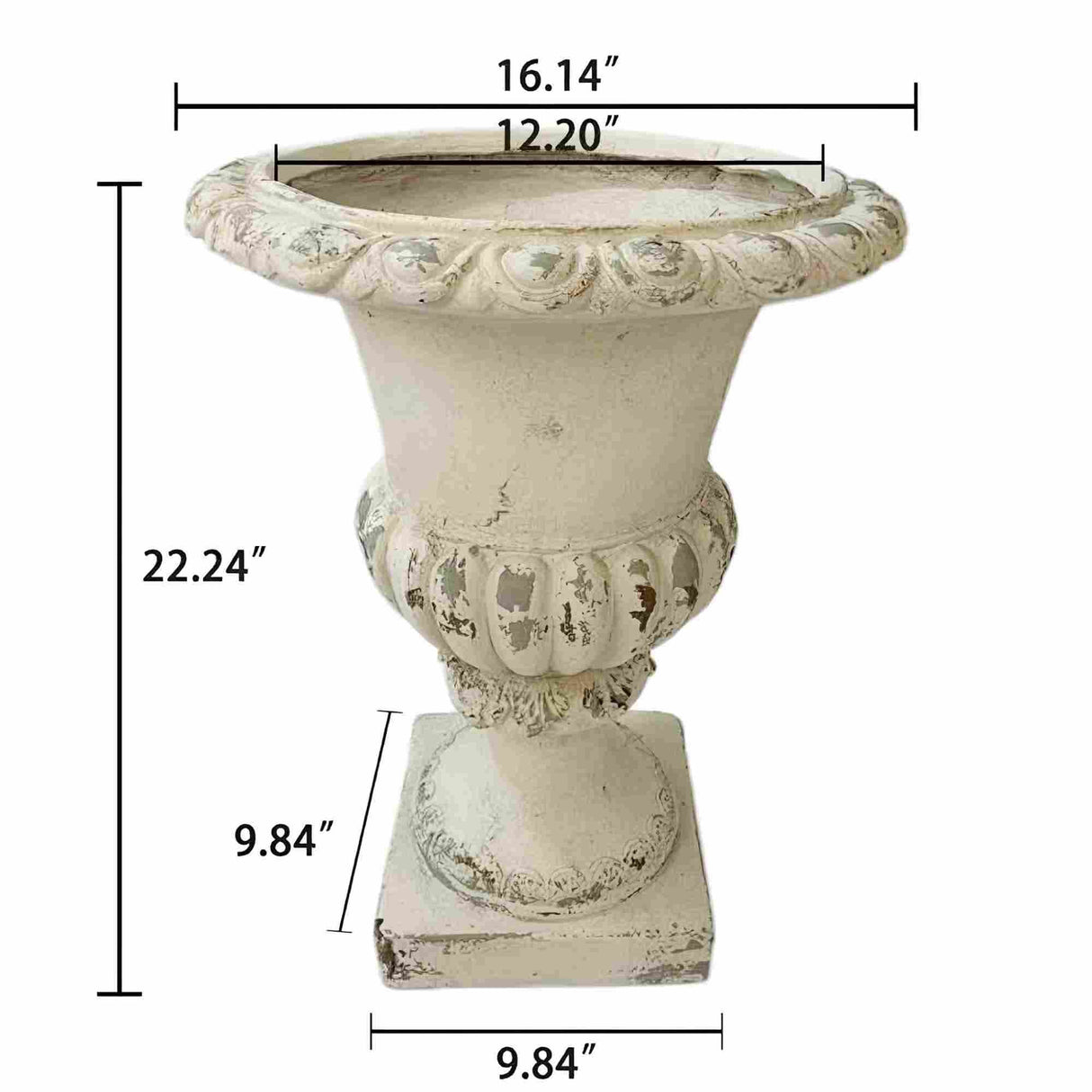 MGO Garden Planter in Antique White