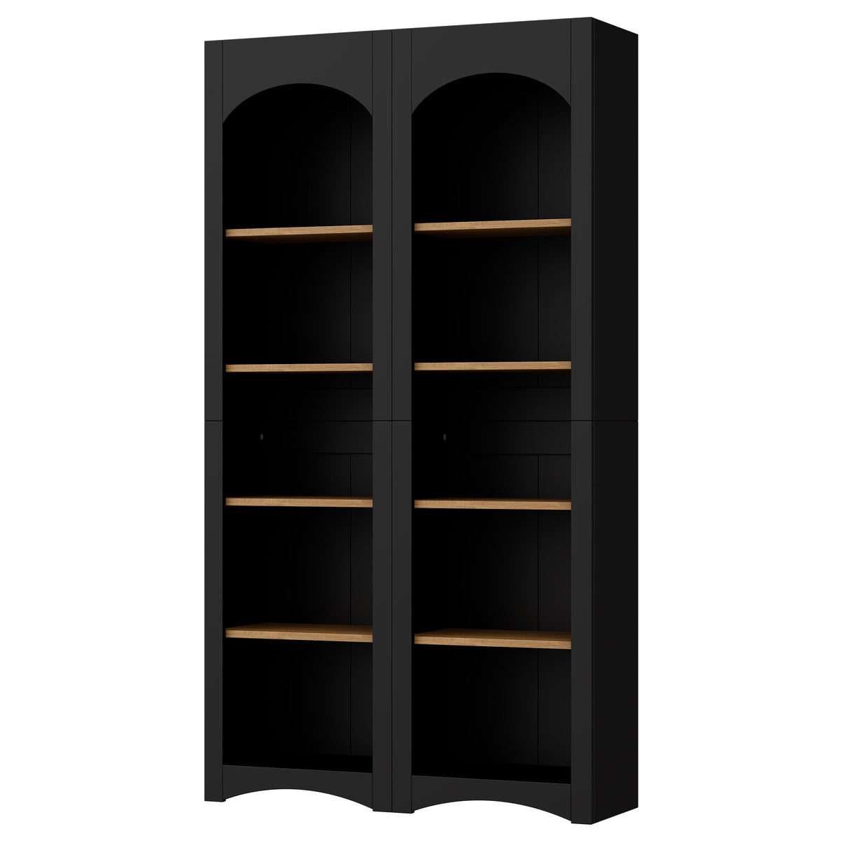 On-Trend Free Standing 5 Tier Bookshelves, Bookcases Set of 2