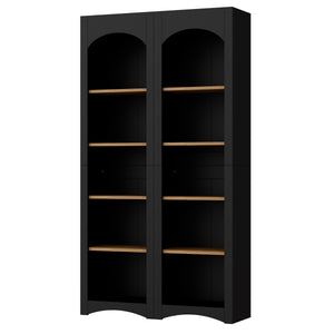 On-Trend Free Standing 5 Tier Bookshelves, Bookcases Set of 2