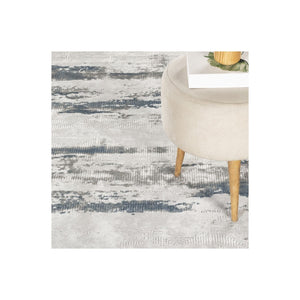 Geometric 3D Effect Area Rug - Gray / Ivory, 5'3" x 7'3"