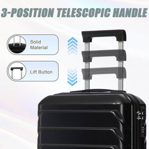 14'/20' 2-Piece ABS Spinner Wheel Luggage Set with Combination Lock