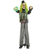 6.1' Life-Size Animatronic Circus Clown with Motion, Lights & Sound