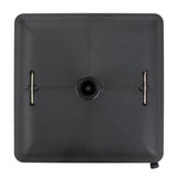 Modern Square Wheelie Umbrella Base Black Concrete 19.69 Inch