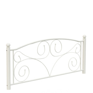 Queen Size Unique Flower Sturdy System Metal Bed Frame with Headboard and Footboard