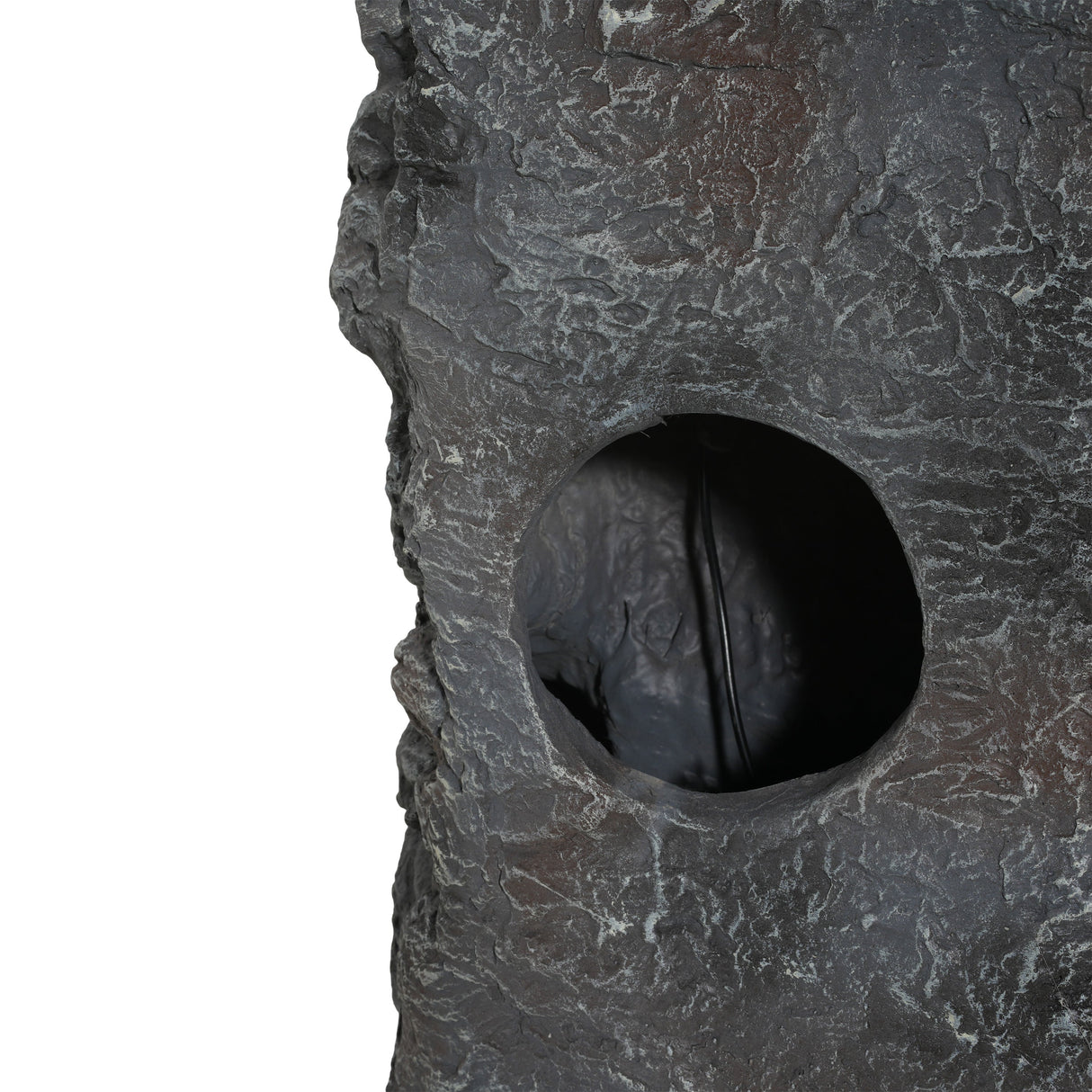 Tall Slim Faux-Stone Fountain with LED Lights, 5-Tiered Cascading Water Feature