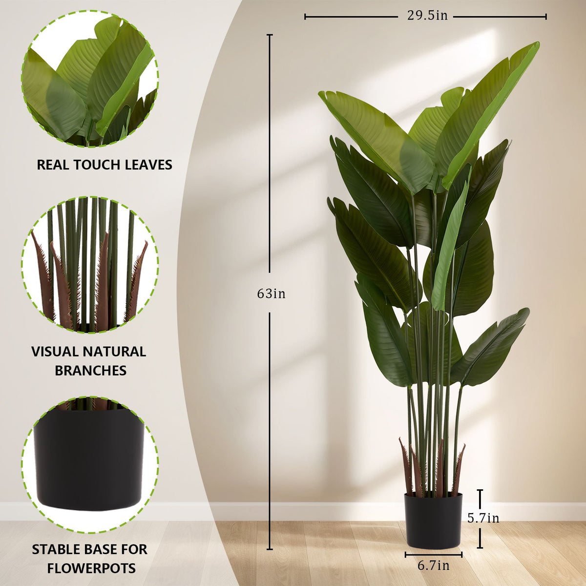 Artificial Plant For Indoor And Outdoor Decoration (Set of 2)