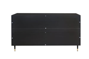 Accent Cabinet Lacquered Wooden Cabinet With 4 Glass Doors Sideboard Buffet Server Cabinet Storage Cabinet, For Living Room, Entryway, Hallway, Office, Kitchen And Dining Room