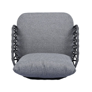 4 Piece Outdoor Patio Furniture Set, Metal Chairs With Woven Rope U Shaped Backrest