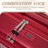 14'/20' 2 pcs ABS Spinner Wheel Luggage Set with Combination Lock and Front Opening Design