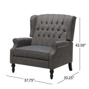 Dunham - Contemporary Fabric Tufted Oversized Pushback Recliner