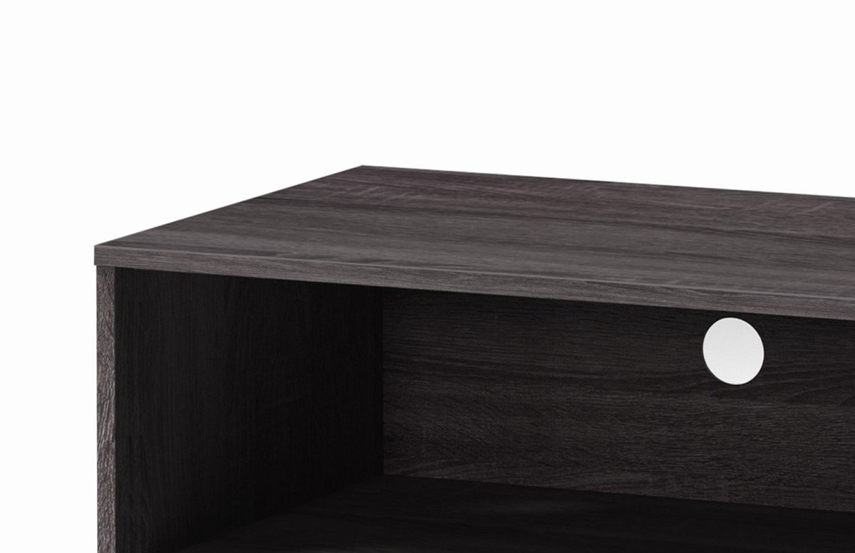 Amidon - TV Stand, With 2 Storage Shelves And 1 Cabinet