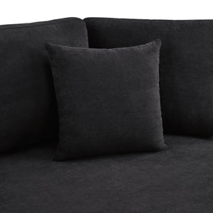 Modern 3 Seater Upholstered Sofa With Curved Design