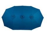 14.8 Ft Double Sided Outdoor Umbrella Rectangular Large with Crank